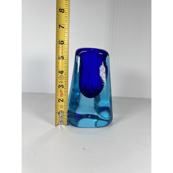 MCM Cobalt Blue Murano Glass‎ Vase/candle Holder - Picture 7 of 11